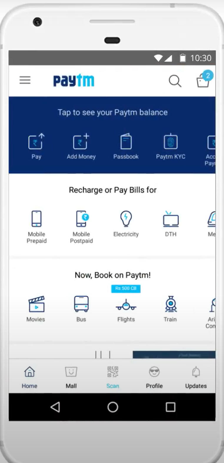 Electricity Home Screen