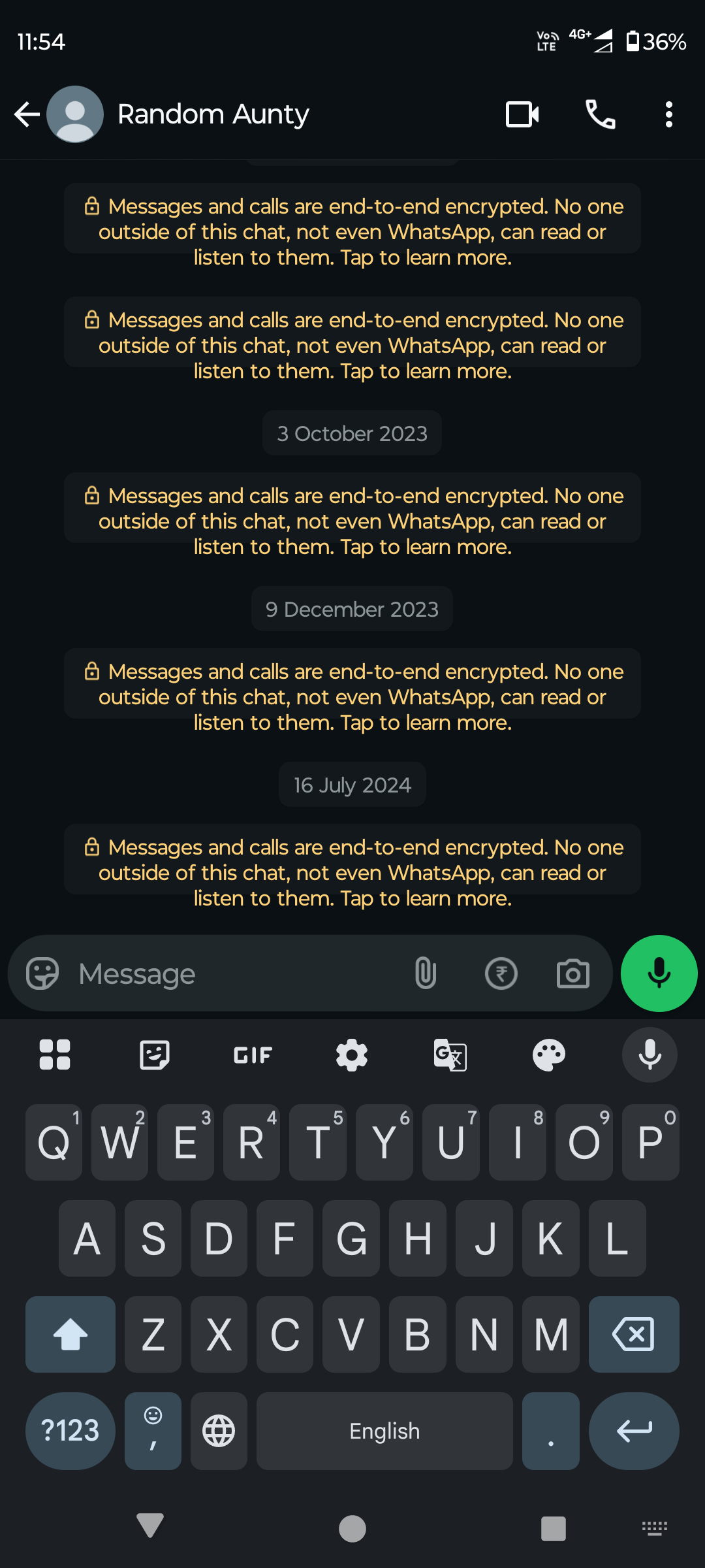 WhatsApp Chat Screen
